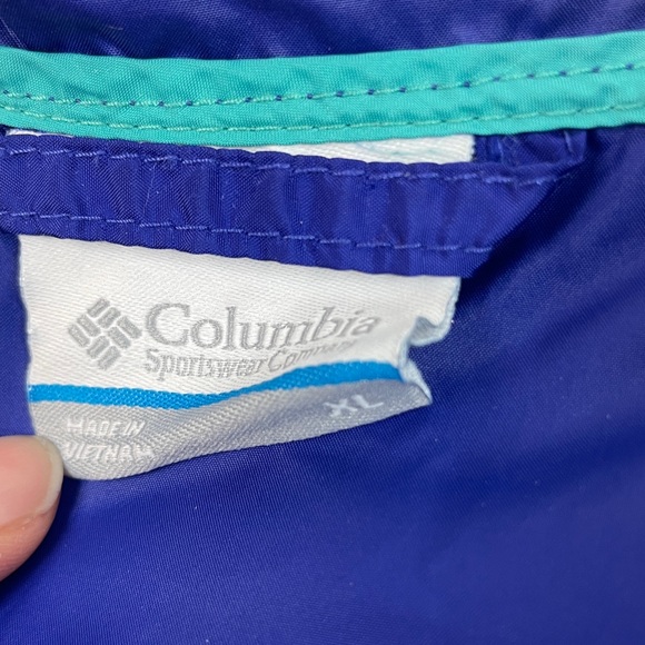 Columbia Color Block Red Blue Windbreaker Size XL - Picture 5 of 5